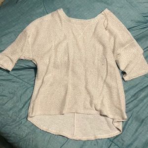 High low knitted sweater